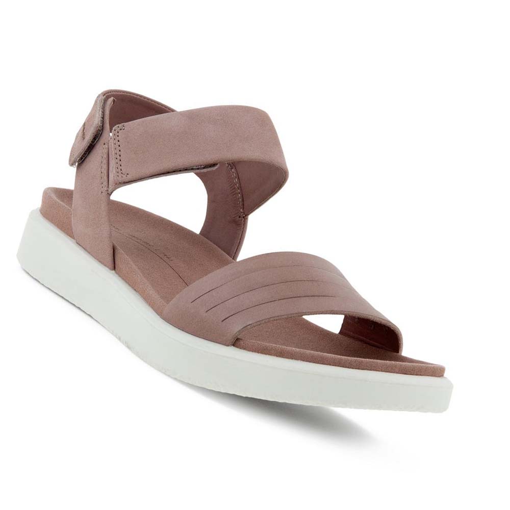 Women's Ecco Flowt Flat Sandals Pink | Canada 180GSO